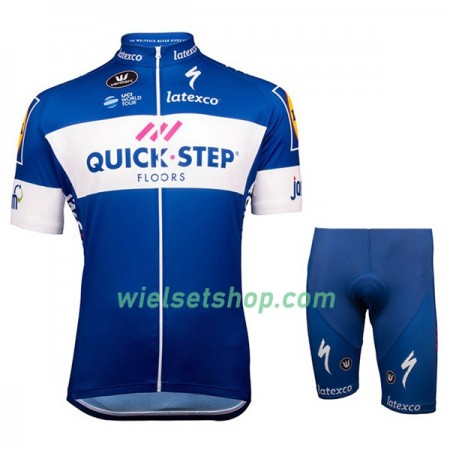 Fietskleding (Fietsshirt + Fietsbroek Kort) 2018 Quick Step Floors N001